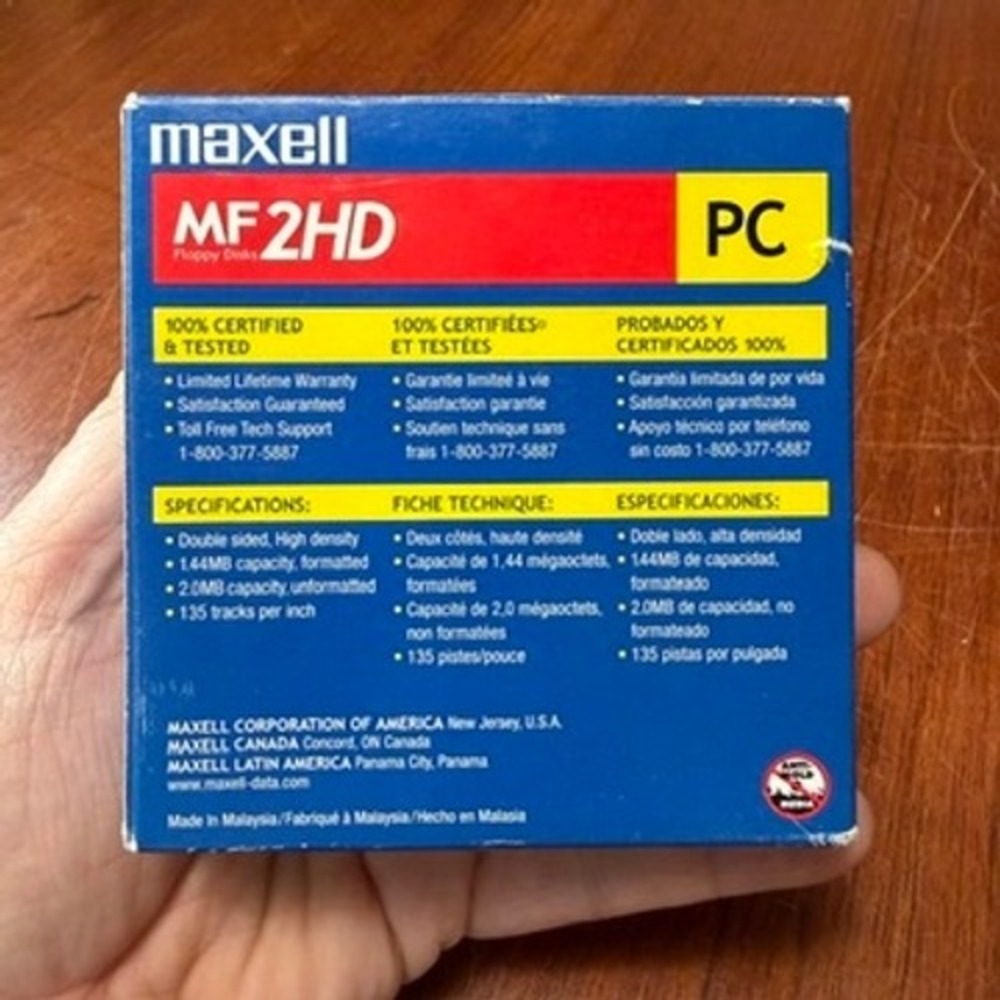 Maxell MF2HD 3.5 High Density Floppy Disks 1.44MB PC 10-Pack Lot of 2 - Picture 3 of 5